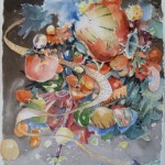 Au travers du Tallaïot, aquarelle, encre, crayons, 32x41cm, 2013