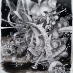 L'amour,pas la guerre, 25x32.5cm,juillet13