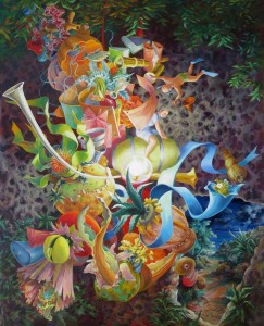 A vol d'oiseau, huile sur toile, 162 x130cm, juin 2017