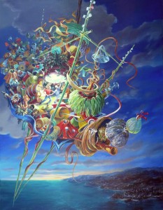 L'abat-jour, huile sur toile, 116 x 89 cm, aout 2016